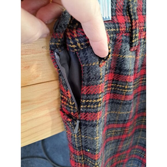 Abercrombie & Fitch Womens Wool Blend Plaid Pants Size 2 Lined Academia Y2K Nice - Picture 6 of 9